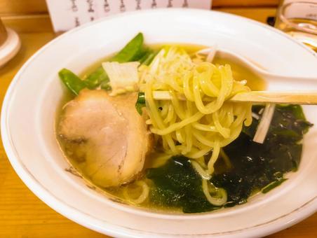 あっさりラーメンリフトアップ ラーメン,ねぎラーメン,リフトアップの写真素材