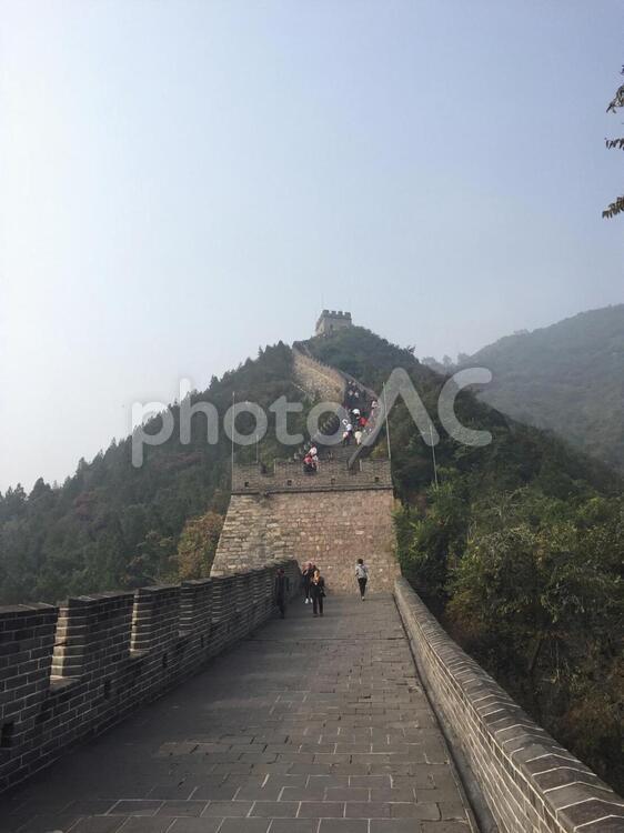 万里の長城　中国 中国,万里の長城,橋の写真素材