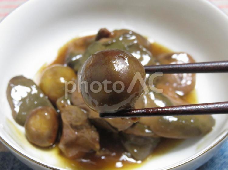 鶏のモツ煮　きんかん モツ煮,鶏のモツ煮,もつの写真素材