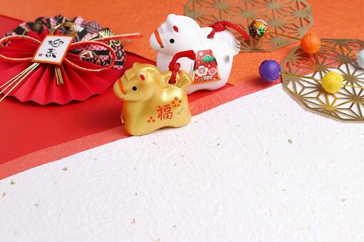 お正月や年賀状のイメージ素材(午年) 年賀状,年賀,午年の写真素材