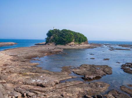 Photo, tenjinzaki, maruyama lighthouse, sea, 