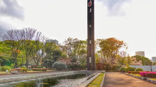 Photo, park, time meter, forecourt of the national assembly building, 