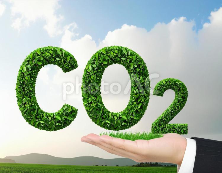 二酸化炭素イメージ 二酸化炭素,co₂,地球温暖化の写真素材