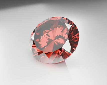 赤く輝く宝石の白背景3Dレンダリング 赤く輝く宝石の白背景3Dレンダリング 宝石,ブリリアントカット,カットの写真素材