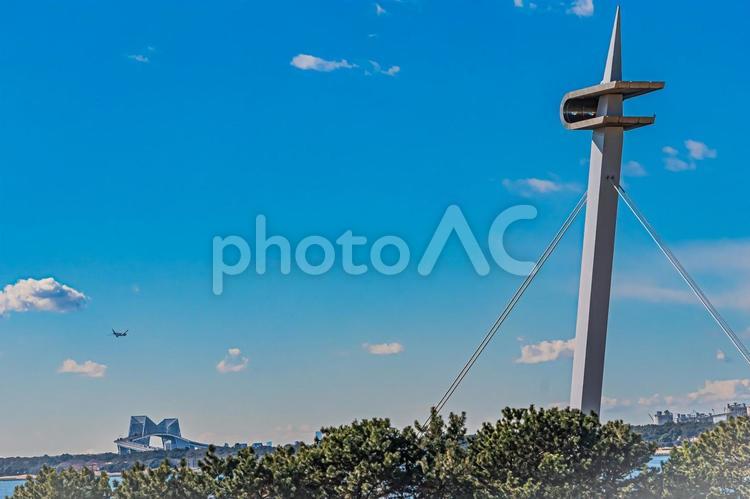 東京　葛西臨海公園の風景 港,都会,きれいの写真素材
