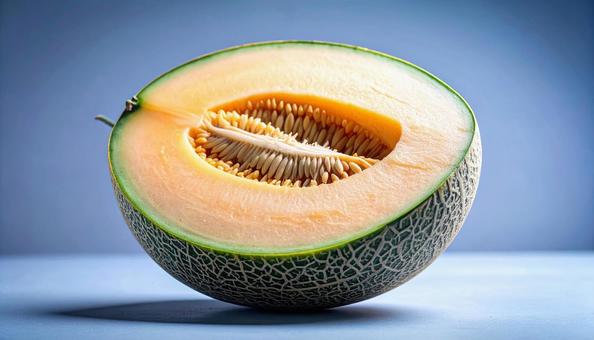 メロンの断面　の写真