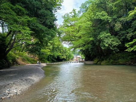 川の真ん中から 川の真ん中からの写真