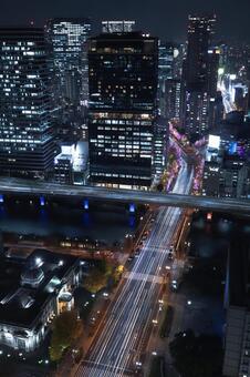 大阪 夜景 大阪,夜景,ビルの写真素材