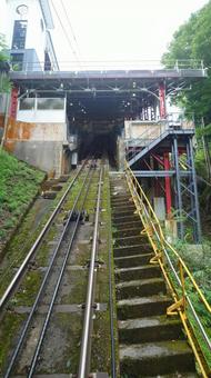 ケーブルカーの駅 ケーブルカーの駅 鉄道,ケーブルカー,鋼索の写真素材