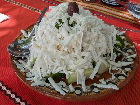 ショプスカサラダ ショプスカサラダ,白チーズ,サラダの写真素材