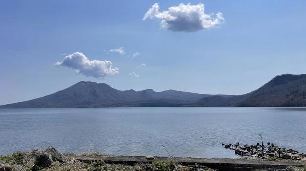 Photo, lake, mountain, cloud, 