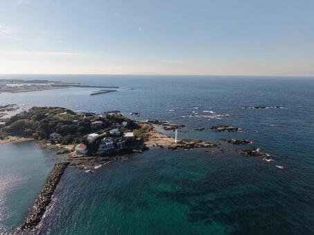 三浦・浜諸磯 2025年秋 ドローン,空撮,浜諸磯の写真素材
