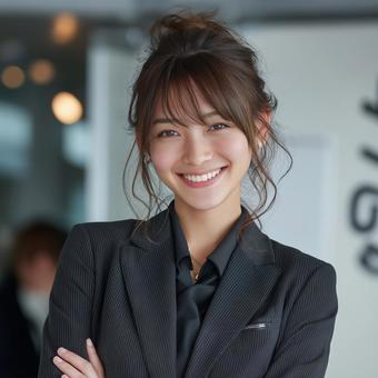 仕事をしている女性の写真