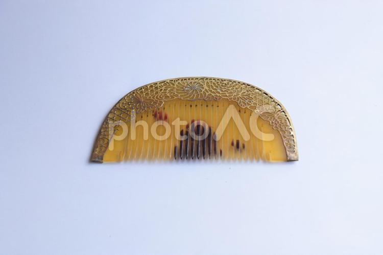 昭和時代に使われていた古い櫛　かんざし 櫛,簪,かんざしの写真素材