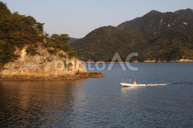 瀬戸の風景 瀬戸,海,船の写真素材