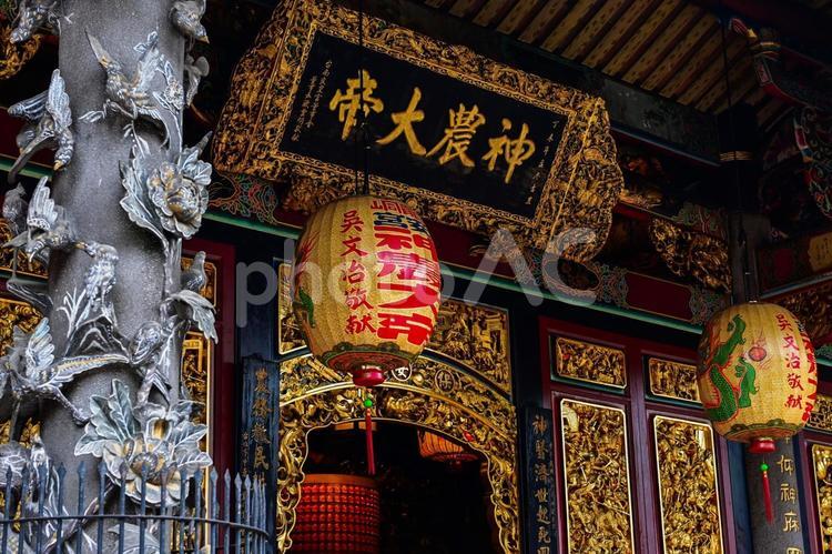 台湾・台北 大龍峒保安宮 台湾,台北,大龍峒の写真素材