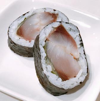 しめ鯖巻き しめ鯖巻き しめ鯖巻き,シメ鯖巻き,海鮮の写真素材