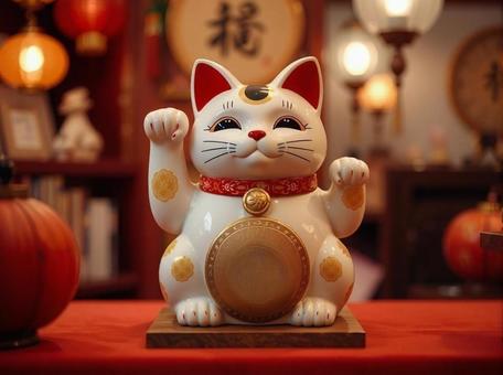 招き猫 招き猫の写真