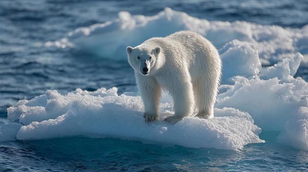氷の上のホッキョクグマ 氷の上のホッキョクグマの写真