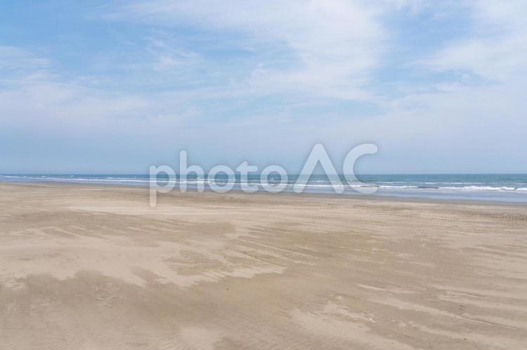 九十九里　海　海水浴場 海,空,自然の写真素材