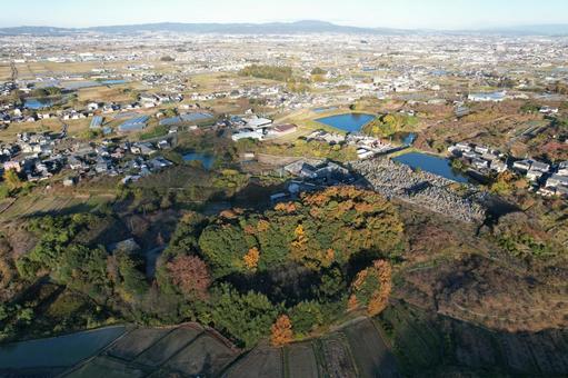 天理市にある中山大塚古墳の空撮 天理市にある中山大塚古墳の空撮 古墳,奈良,卑弥呼の写真素材