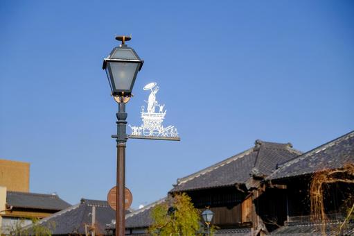 佐原にある電灯の意匠 佐原にある電灯の意匠 佐原の街並み,佐原,千葉県の写真素材