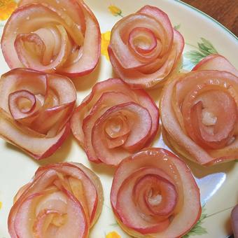 バラのお菓子 バラのお菓子の写真
