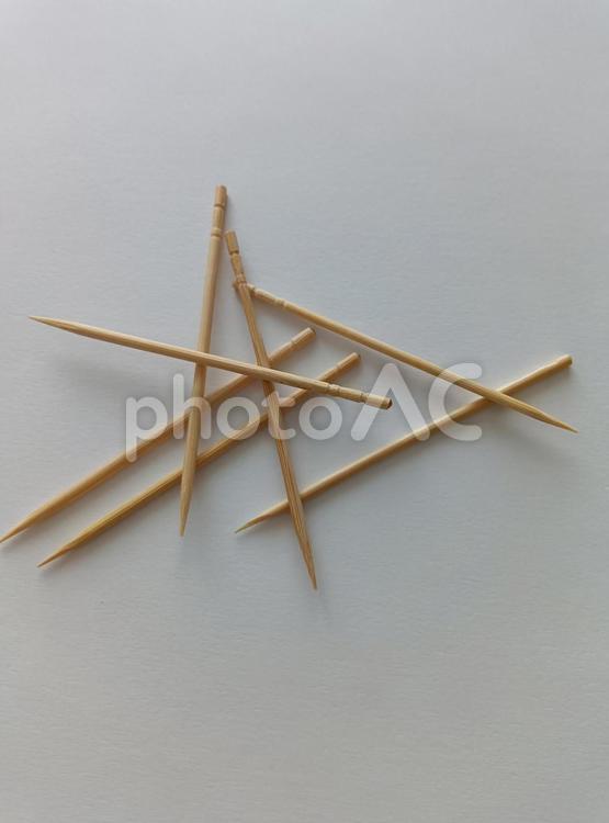7本のようじ ようじ,７本,竹製の写真素材