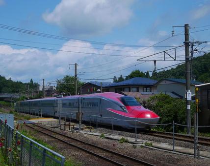 秋田新幹線 秋田新幹線 秋田新幹線,新幹線,こまち号の写真素材