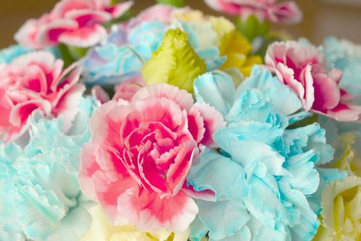 カラフルなカーネーション カーネーション,花束,カラフルの写真素材