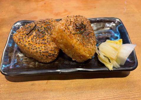 焼おにぎり 焼おにぎり 居酒屋,居酒屋メニュー,おにぎりの写真素材
