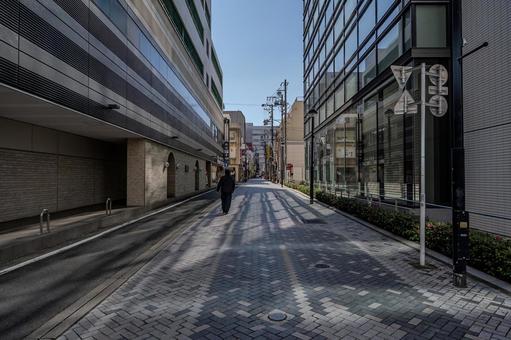 浜松市周辺の景色 建物,町並み,青空の写真素材