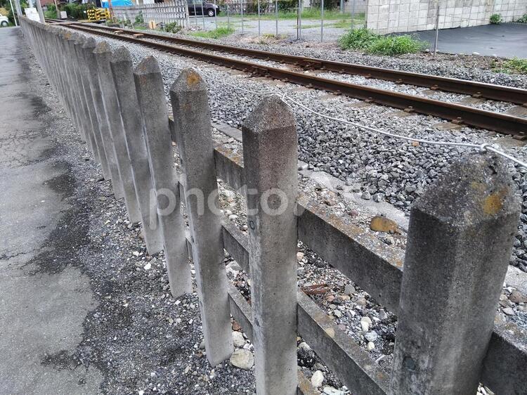 単線の線路5 列車,道路,鉄道の写真素材