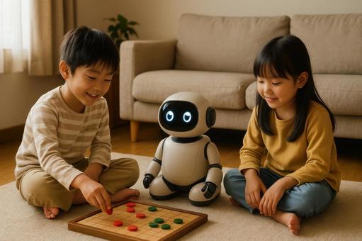 子供と遊ぶエンタメロボット 子供と遊ぶエンタメロボットの写真
