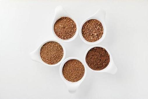 Coffee beans ground in 5 stages, JPG Coffee beans ground in 5 stages, coffee beans, grind, grinding condition, JPG