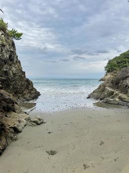 田舎のとある海岸 海,自然,波の写真素材