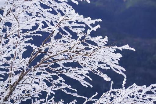 鳥取大山の冬登山11　雪山素材　風景 雪山,登山,危険の写真素材