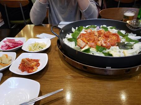 チーズタッカルビ チーズタッカルビ,グルメ,焼肉の写真素材