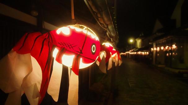 優雅でユーモラス！柳井金魚ちょうちん祭り 山口県,柳井,金魚の写真素材