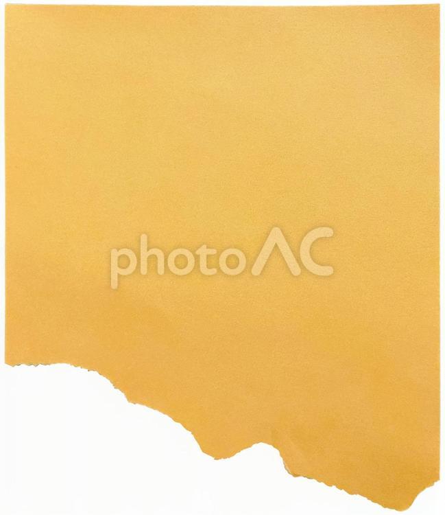 やぶれた紙オレンジ　切り抜き 破れた,紙,オレンジの写真素材