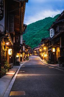 奈良井宿 奈良井宿 奈良井宿,宿,街並みの写真素材