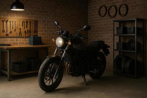 バイクガレージの整備空間・メンテナンス バイクガレージの整備空間・メンテナンスの写真