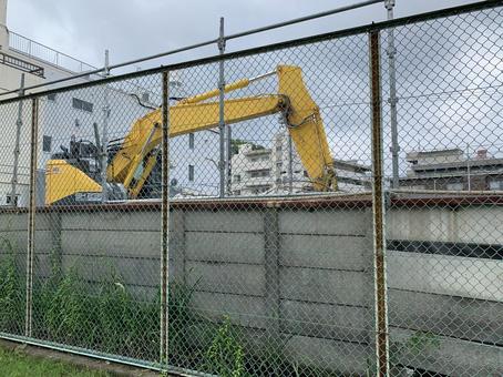 工事中 フェンス,工事中,現場の写真素材