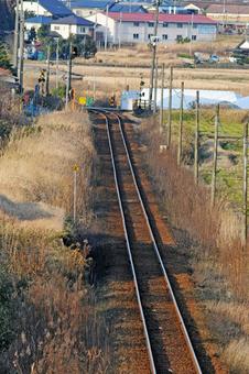 田舎の線路 田舎の線路 鉄道,電車,線路の写真素材