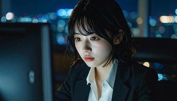 只今残業中 只今残業中の写真