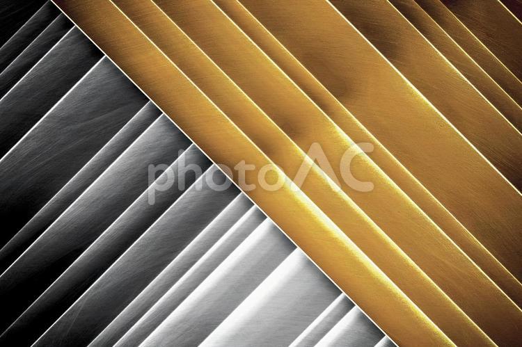 ゴールドとシルバーの抽象的CG背景画像 背景,テクスチャ,金色の写真素材
