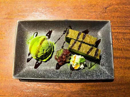 抹茶のデザート02 抹茶のデザート02 抹茶,デザート,アイスの写真素材
