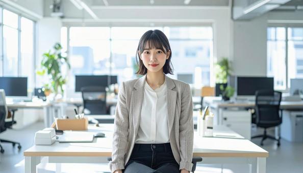 働く女性 働く女性の写真