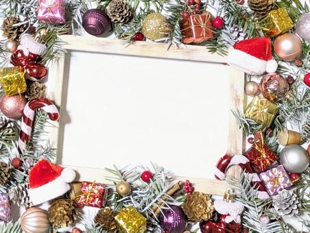 クリスマスのフレーム クリスマス,フレーム,12月の写真素材