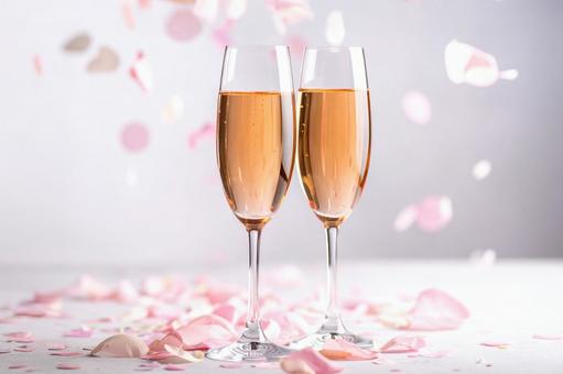 華やかなパーティーのシャンパンイメージ 華やかなパーティーのシャンパンイメージの写真